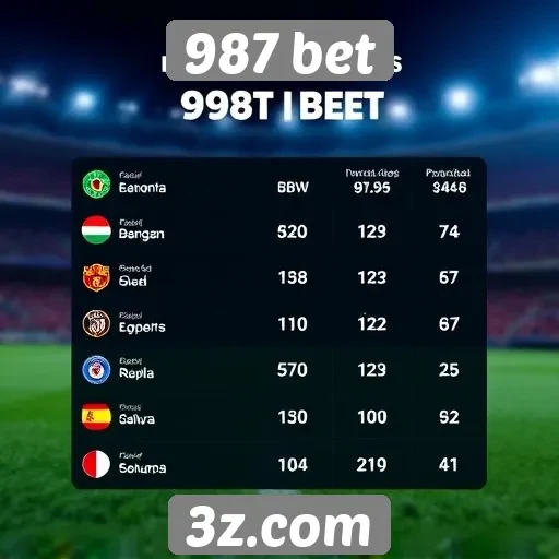 Comparação de odds entre 987 bet e concorrentes